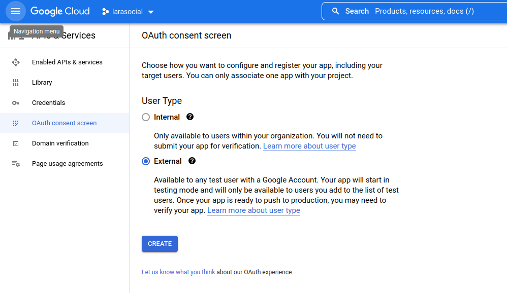 OAuth Consent Screen